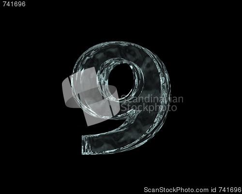 Image of frozen number nine