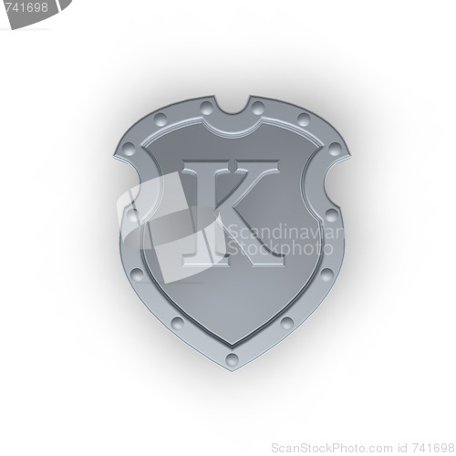 Image of shield with letter K