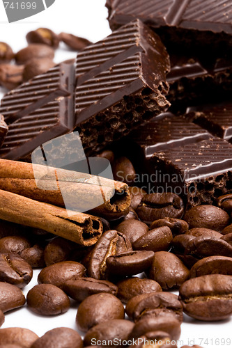 Image of chocolate, coffee and cinnamon