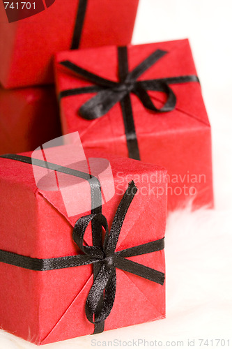 Image of red gift boxes