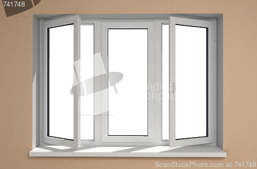 Image of Opened plastic window