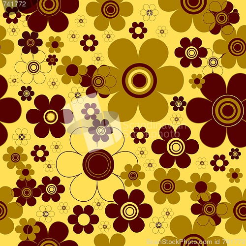 Image of Floral yellow seamless  background 
