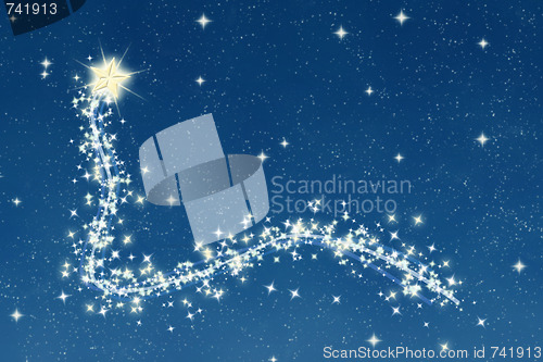 Image of wishing star and night sky