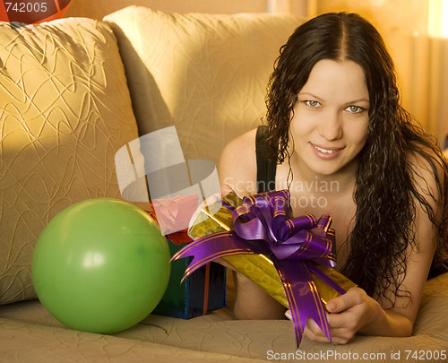 Image of woman with presents