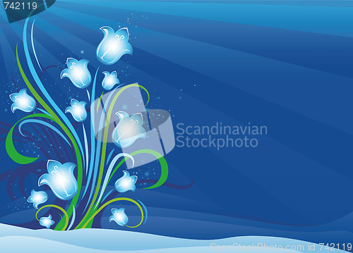 Image of First spring flowers lighting bells