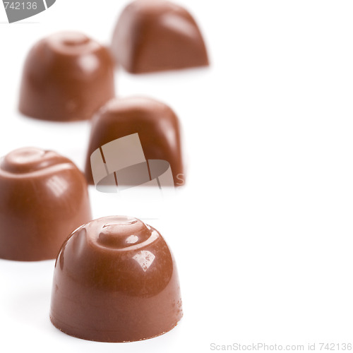 Image of five chocolate sweets