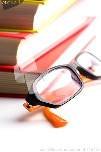 Image of books and glasses