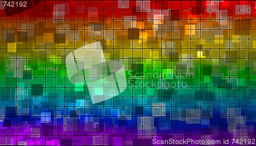 Image of rainbow mosaic