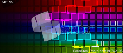 Image of rainbow squares composition