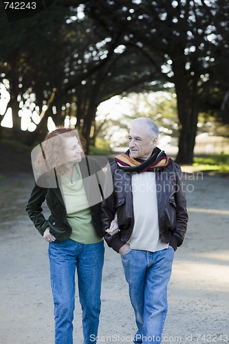 Image of Senior Couple Walking