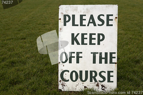 Image of Please keep off the course