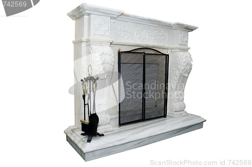 Image of White fireplace 