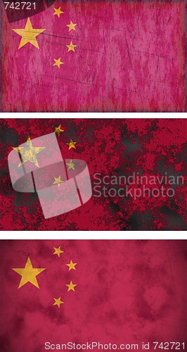 Image of grunge images of Flag of China