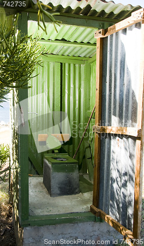 Image of outhouse toilet rural bequia st. vincent grenadines