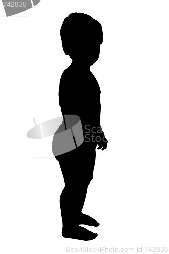 Image of Toddler Silhouette Illustration