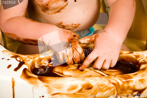 Image of Messy Baby Isolated