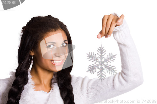 Image of Girl with snowflake