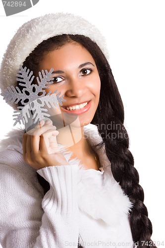 Image of Girl with snowflake