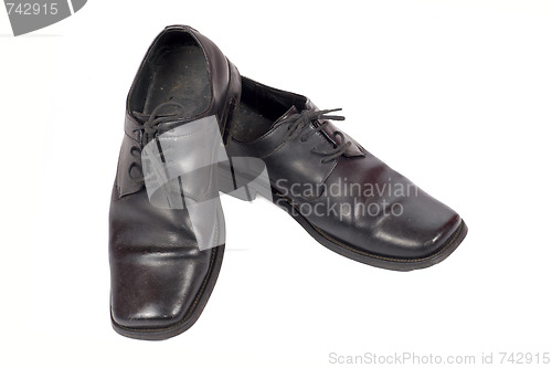 Image of used black mans shoes