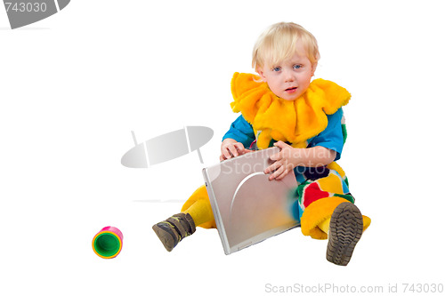 Image of Child holding laptop