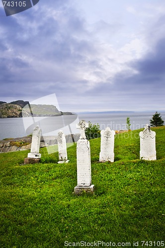 Image of Tombstones near Atlantic coast in Newfoundland