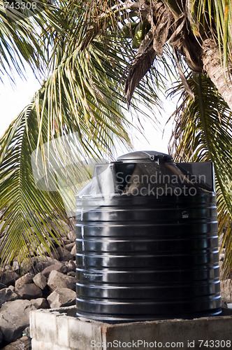 Image of plastic water tank storage system caribbean islands 