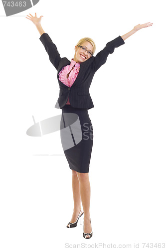 Image of winning businesswoman