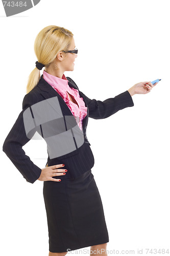 Image of   Woman make presentation