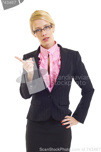 Image of Angry Businesswoman Pointing