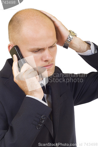 Image of bad news on the phone