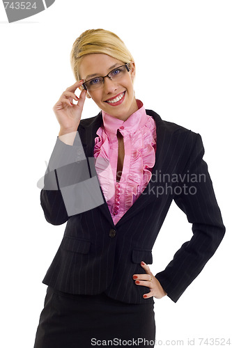 Image of Businesswoman Wearing Glasses
