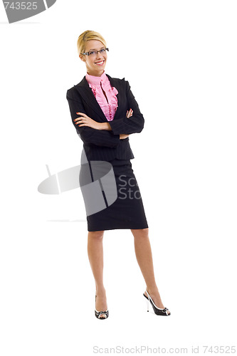 Image of businesswoman isolated on white