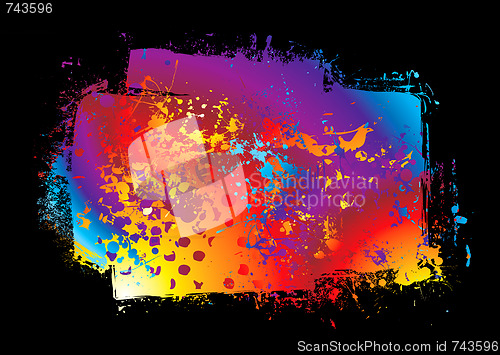 Image of grunge rainbow banner