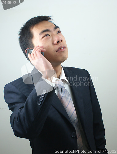 Image of cell phone business man