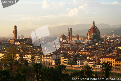 Image of Italy, Florence at sunset 