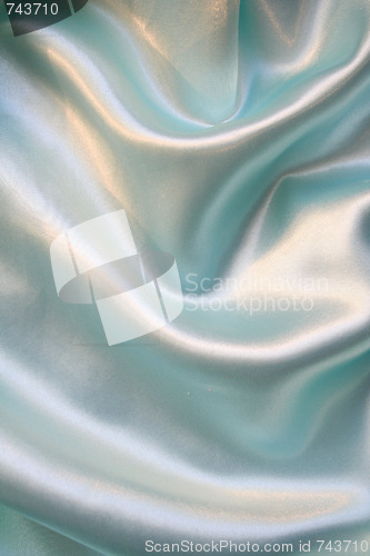 Image of Smooth elegant blue silk background