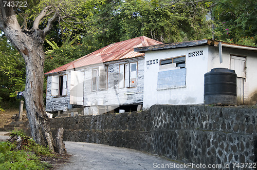 Image of typical caribbean residence st. vincent and the grenadines