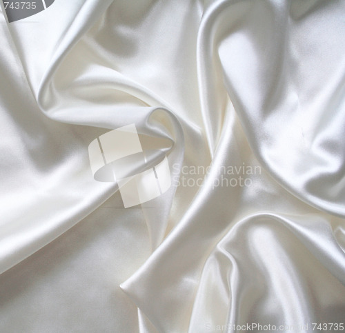 Image of Smooth elegant white silk as background