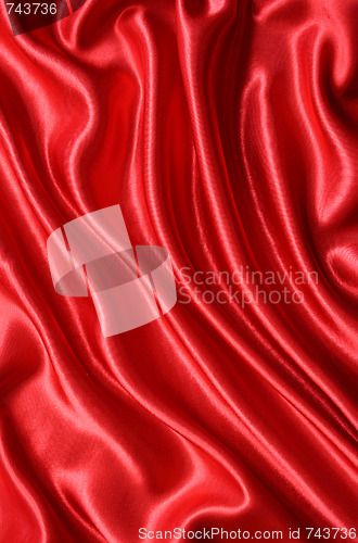 Image of Smooth Red Silk as background