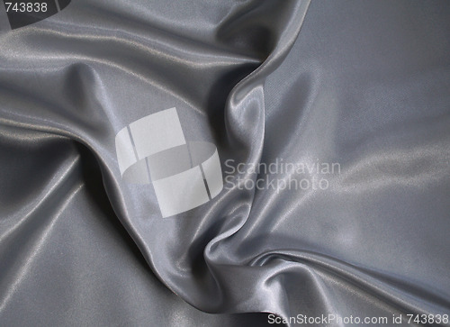 Image of Smooth elegant silvery grey silk as background 