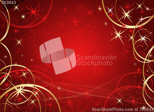 Image of Winter red background