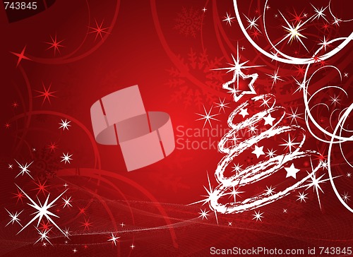 Image of Christmas vector tree