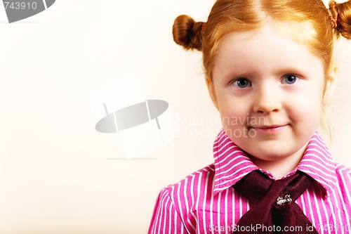 Image of Portrait of cute elegant redhead girl