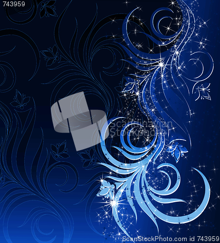 Image of Winter blue background