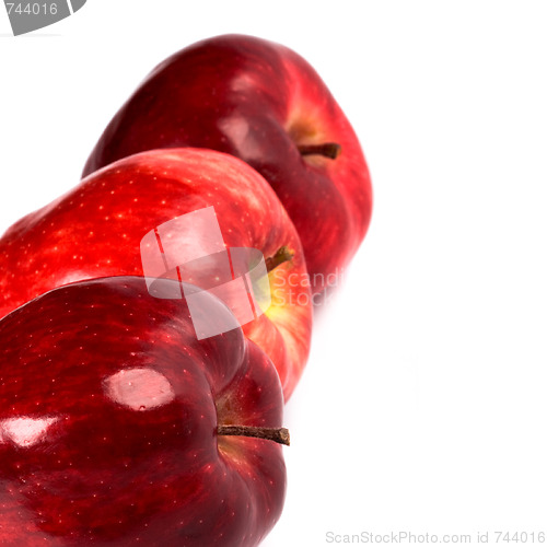 Image of three red apples