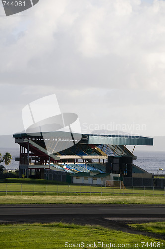 Image of roy stewart stadium next to e.t. joshua international airport st