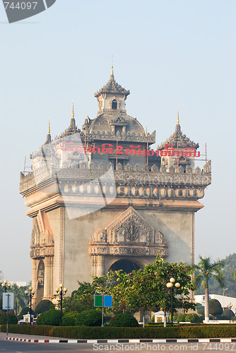 Image of Patuxay, the victory gate of Vientiane, Laos