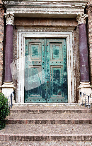 Image of Ancient door with porticus