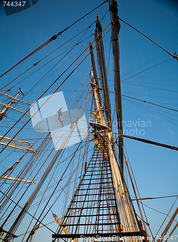 Image of Masts of tall ship