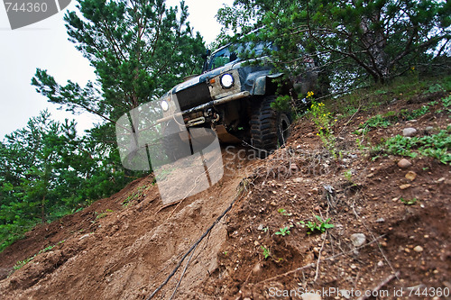 Image of Off road truck in trial competition